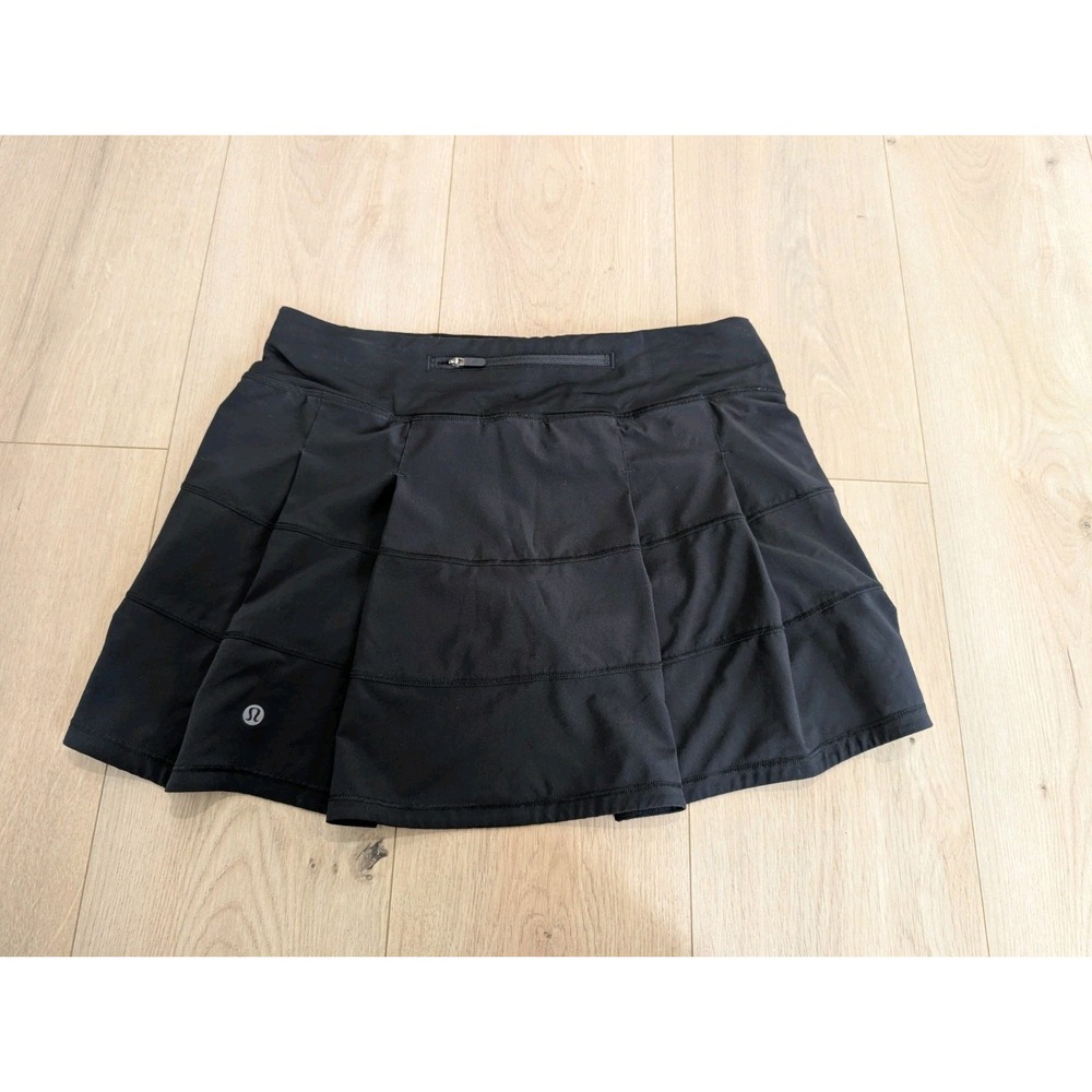 Lululemon Pace Rival Skirt Tall 4-Way Stretch Black Size 6 Tennis Pickleball
